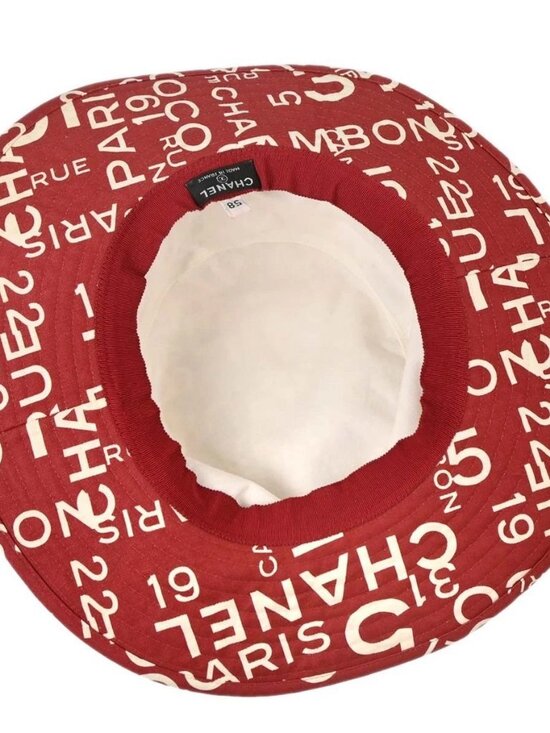Chanel Hat Red #58 Small Good 178461 main image 8